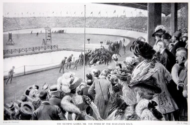 The Finish of the Marathon Race, the Olympic Games